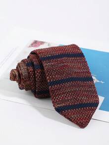 1PC Men's Fashion Casual Versatile Retro Striped Pattern Tie, Suitable For Daily Wear, Shopping, Banquet, Party, Business, Dating - Multicolor - View 11
