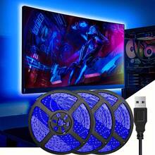 PC White/Warm LED Flexible Light Strip, Self-Adhesive Backing, Suitable For Home Lighting Decoration In Living Room, Bedroom, Kitchen, Ceiling, Stairs | Christmas Halloween Mysterious Atmosphere Lighting - Multicolor - View 3