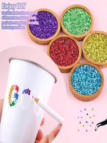 24-Grid Multi-Color Resin Jelly Rhinestone Set Bedazzling Kit, Mixed Color Crystal Gemstones For DIY Phone Case, Clothing, Water Cup, Decoration, Handicrafts, Fabric Apparel, Shoes & Hats, Holiday Gift Art - 24 Grids - View 4