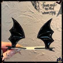 Halloween Dark Style Cute Leather Devil Wings Hair Clip Cat Ears Bat Wings Lolita Headpiece Creative Hair Accessory - Multicolor - View 6