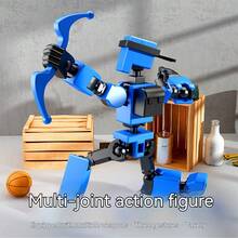 1set New 5th Gen Multi-Jointed Transformable Decompression Fidget Doll, DIY Assembly Decompression Toy, Holiday Gift, Desktop Stress Relief Toy, Disassemble & Assemble Doll Playset - Multicolor - View 15