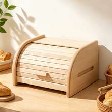31*29*18cm/39*29*18cm Wooden Roll‑Top Bread Box Kitchen Bread Storage Container - View 5