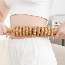 Wooden Massage Tool Set 3 Pieces12-Roller Body Massager, Crescent-Shaped Wooden Scraping Board And Air-Cushion Massage Comb - View 4