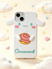 SANRIO 卡通 3D Cinnamoroll 手機殼，防震矽膠保護套，適用於 Apple 18Promax/17/17Air/17Pro/17Promax, 16/16Plus/16Pro/16Promax, 15/15Plus/15Pro/15Promax, 14/14Plus/14Pro/14Promax, 13/13Pro/13Promax, 12/12Pro/12Promax, 11/11Pro Max, XR/XSMAX, 7P/8P, 7/8/SE，防塵，高 CP 值，熱銷款 - 白色 - 查看 1