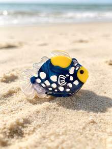 1pc Women Cute Cartoon Tropical Fish Hair Clips, Colorful Acrylic Ocean Animal Side Bang Hair Pins Sweet Daily Decor Hair Accessory For Ladies - Multicolor - View 4