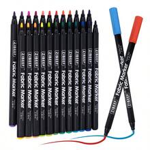 24/12 Colors Fabric Markers, Colorful Marker Pen Set, Permanent Fabric Paint - For T-Shirts, Bags, Textiles, Canvas, Canvas Bags, Shoes, Pillowcases, Etc. - Multicolor - View 9