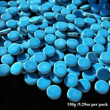 150g/Pack Solid Color Round Mosaic Tiles, Bright And Smooth, Suitable For Flower Pots, Photo Frames, DIY Decor Collage, Can Decorate Partial Wall, Easy To Match And Create Simple And Fresh Handmade Decorative Works - YHUZ - View 15