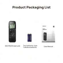 Sony Perekam Suara ICD-PX470, 4GB Hitam, Mendukung Perekaman Linear PCM, Portabel untuk Pembelajaran dan Wawancara Bisnis, Speaker Diameter Besar Profesional, Pengurangan Kebisingan Cerdas, Perekaman Stereo, Mikrofon S-Mic Sensitivitas Tinggi - View 8