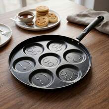 Pacilack 7-Hole Frying Pan - Egg & Pancake Skillet - Non-Stick Cookware - Flat-Bottomed Pan Ideal For Frying Eggs And Burgers - Breakfast Tool - Suitable For Home, Outdoor, And RV Use - View 11