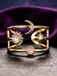 1pc Exquisite Ring For Women, Wedding Engagement Party Jewelry, Valentine's Day Gift - 1# - View 7