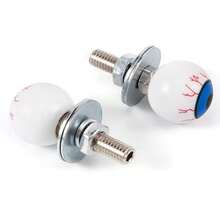 4pcs License Plate Screws, Plastic Eyeball License Plate Frame Bolts With Fixing Nuts, Decorative Car License Plate Frame Bolts, Suitable For Motorcycle License Plate, Frame Screws, Bolts, Caps, Car License Plate Screws - A - View 2