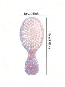 1pc Acetate Fiber Air Cushion Hairbrush With Handle, Portable Styling Comb, Daily Travel Accessory, Suitable For Gift-Giving, Back To School Season, Travel Essential - Multicolor - View 9
