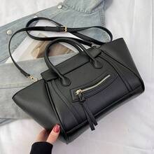 BAILEE Túi tote PU thời trang, có thể xách tay hoặc đeo vai với dây đeo rời, phù hợp với trang phục thời thượng, cũng là lựa chọn quà tặng tuyệt vời - Nhiều màu - Xem 6