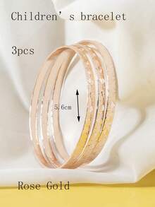 3pcs Fashion Minimalist Bestselling Versatile Unique Design Geometric Chunky Rhombus Stackable Bracelets - Multicolor - View 8