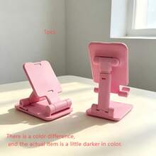1pc Foldable Desktop Phone Stand, Adjustable Height Portable Phone Holder, Women's Travel Kitchen Essential, Suitable For All Phones - Multicolor-2 - View 11