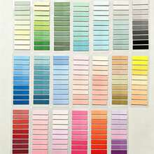 PET Writable Index Tabs, Gradient Morandi Multicolor Page Markers Sticky Tabs, Back‑To‑School Essential, Waterproof Repositionable Label Stickers For Notebook Binder Planner Study Office Supplies - one-size - View 10