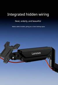 Lenovo A710 Pneumatic Desktop Monitor Stand, Articulating Multi‑Direction Rotatable Screen Riser, Sturdy Bracket For Large Screen Display - View 9