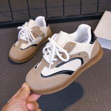 New Kids' Retro Style Training Shoes, Spring/Autumn Unisex Children's Soft Sole Casual Sports Sneakers - Khaki - View 5