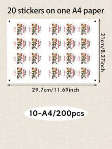 LICVIC 20-200張客製文字聖誕貼紙，個性化節日標籤貼紙，聖誕禮物包裝裝飾，客製姓名聖誕標籤，可客製禮品包裝貼紙，節日派對裝飾，聖誕禮物裝飾，禮品標籤貼紙 - 風格E - 查看 9