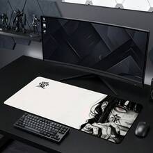 1Pc Art Black‑White Anime Girl Desk Mat, Japanese Style Unisex Mouse Pad For Anime Enthusiasts, For Office Desk Decor, Christmas Decoration, Party Gifts, Back‑To‑School Gifts & Office Supplies - Anime Girl - View 8