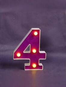 1pc Purple Glowing Letter Light Box, Includes 26 Letters, Numbers And Characters, Can Be Used As Desktop Decoration Light, Proposal Light Or Birthday Party Atmosphere Light - Q3-purple Letter Light - View 35