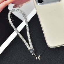 1pc Rainbow Rhinestone Phone Lanyard, Luxury Fashion Full Rhinestone Crossbody Anti-Loss Strap, Premium Versatile Rhinestone Phone Chain, Durable Universal Phone Case Charm For Outdoor Travel Shopping, Gift For Women - Multicolor - View 7