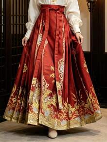 Hanfu Bottoms - Red - View 4