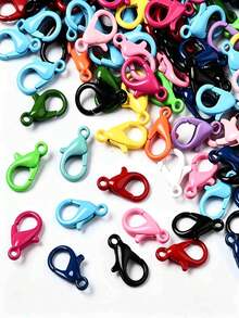35pcs 14mm Colorful Lobster Clasp DIY Jewelry Buckle, Suitable For DIY Handmade Necklace, Bulk Lobster Clasp, Bracelet Buckle And Other Material Accessories, Colorful Small Business Supplies - Lobster Clasp - View 3