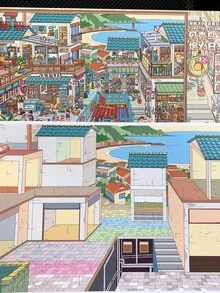 3D Layered Stereoscopic Scene Stickers Vintage Small Town Street Landscape Stackable Collage Stickers Aesthetic Scrapbook Material Adult DIY Handmade Kit Stress Relief Hobby Gift Halloween Christmas Party Decoration - A - View 4