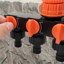 1pc 4-Way Garden Hose Connector Water Distributor With 4 Independent Valves, Leak-Proof Design, Suitable For Outdoor Irrigation Systems, Lawns, Gardens And Car Wash Spraying Systems - Multicolor - View 6