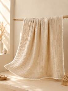 1PC Custom Embroidered Lace Hollow‑Trim Quilted Throw Blanket, Personalized Text Embroidery Solid Blanket With 7 Color Options, Home Decor Piece For Sofa Bedroom Couch, Thoughtful Holiday Gift For Household Family Members Daily Home Usage - Multicolor - View 9