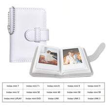Compatible con Mini 12/11/9 Álbum de fotos instantáneas de 3 pulgadas con 64 ranuras Álbum de fotos de hojas sueltas insertables Gran capacidad Álbum de almacenamiento de fotos de tarjeta duradero Múltiples colores disponibles Libro de colección de fotos - Ver 14
