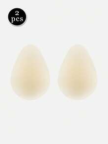 2入組女款夏季超薄隱形無痕水滴型乳貼，舒適提拉，適用於洋裝、正式穿著、攝影 [註：產品薄至0.01mm，適合偏好輕量乳貼者，下單前請參考尺寸表，適合小胸] - 杏色 - 查看 11