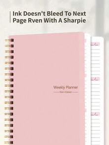 1/2/3pcs Undated Weekly Planner Notebook With Goal Planning, To-Do List, Habit Tracker, Daily Schedule, Suitable For School, Office, Home, Back To School Supplies - Multiple Styles - View 1