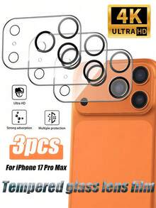 3PCS-High Definition Lens Edge Full Adhesion, Effectively Prevents Dust Entry. Its Scratch-Resistant Surface Can Withstand Daily Contact With Fingernails, Pen Tips And Other Sharp Objects, Keeping The Screen Mark-Free For A Long Time. Shock-Absorbing Waterproof, Oleophobic Layer Wipes Clean Instantly, 9H Full Coverage Smooth Touch, Compatible With IPhone Ultra/18 Pro/18 Pro Max/18/17e/17 Pro Max/17 Pro/17Air/17/16 Pro Max/16 Pro/16 Plus/16/15 Pro Max/15//14/13/12 And Other Models. - Clear - View 2