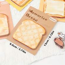 Toast Sticky Notes, Non-Adhesive Memo Pads, Tear-Off Office Memo Notes, Index Sticky Notes, Student Learning Office Notes, Universal For Travel, INS Style, Highly Attractive Learning Stationery, Cute Paper Notebook, Bright Yellow, Healing Color, And Material, Thick Paper, No Bleed-Through, Back To School Season Recommended, Back To School Season Recommended - one-size - View 7