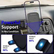 xnyocn Universal Car Phone Mount For CD Slots, 360° Rotatable GPS Navigation Mount, Compatible With All Vehicle Models - Black - View 8