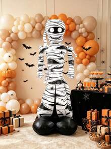 1 buah Balon Foil Aluminium Mumi Berdiri Halloween, Balon Tiup Besar Berbentuk Manusia, Perlengkapan Dekorasi Pesta Liburan di Halaman Rumah - beraneka warna - View 2