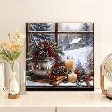 1PC DIY 5D Diamond Painting Kit Christmas Theme Pattern - Round Full Diamond Art Mosaic Craft, Home Wall Decor, Unframed - No Frame - View 3