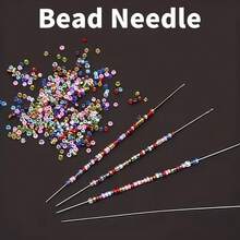 10/100pcs Beading Needles Metal Beading Bracelet Necklace Handmade Tool Supplies- Beading Needles With Tube - View 4