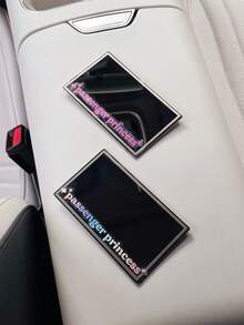 1PC "Passenger Princess" Sticker Fashion Creative Car Sun Visor Seat Back Makeup Mirror High Definition Grooming Mirror - Multicolor - View 8