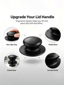 Bakelite Matte Pot Lid Knob, Large And Small Lid Cap Beads, Handle Lid Grip, Glass Lid Stainless Steel Lid Accessories, Pot Lid Knob, Replacement Handle For Clay Pot, Kettle And Glass Frying Pan Lid, Kitchen Cookware Accessories, Easy To Install, Suitable For Kitchen Utensil Lids And Handles - Multicolor - View 5