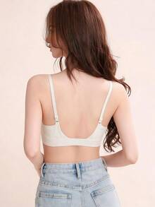 Elisvara Women's Green Lightly Padded Front Closure Wireless Bra With Sexy Back Design, Suitable For Small Bust - Mint Green - View 2