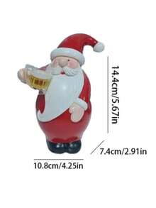 1pc Collectible Figurines Raising Cup Santa Claus Resin Ornament, White Beard Raising Cup Pose Santa Claus Statue, Christmas Theme Decoration, Suitable For Holiday Party Atmosphere Desktop Decor, Wine Cabinet, Entryway, Bookshelf, Office Desk Arrangement, Christmas Season New Year Gathering Dining Table Decoration, Suitable For Home Enthusiasts And Gift Buyers, Christmas Theme Home Decor Craft - 1PC - View 15