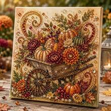 1 Set DIY Christmas Pearl Diamond Painting Art Kit, Includes Frame, Beads, Rhinestones, Handmade 3D Holiday Decoration, Adult Gift, Classic Design Beaded Decor Set - A - View 32