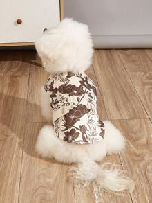 Pet Vintage Minimalist Z Chinese Style Suit Vest, Retro Minimalist Suit Vest, Autumn/Winter Clothes Jacket For Small And Medium Dogs - Khaki - View 3