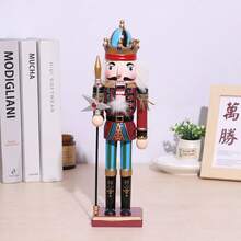 1pc 30CM Wooden Nutcracker Soldier Puppet, Vintage Christmas Decorative Figurine, In Stock - 1PC - View 15