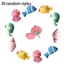 15/20/30pcs Cute Seahorse Shell Octopus Creative Push Pins, Cute Push Pins, Cork Board Push Pins, For Cork Board, Photo Wall, Bulletin Board, Office Or Home Decor, Random Styles - A - View 6