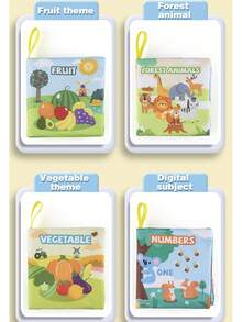 Buku Kain Edukasi untuk Bayi dan Balita, Buku Kain Edukasi untuk Perkembangan Kognitif, Dapat Digantung dan Dapat Dicuci. - MultiWarna - View 11