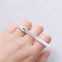 2pcs/Set Alat Pengukur Ukuran Cincin, Tali Pengukur Ukuran Jari Plastik yang Dapat Digunakan Kembali, Alat Pembuat Ukuran Perhiasan yang Jelas dan Akurat, Pengukur Ukuran Cincin AS 1-17 - Putih - View 9